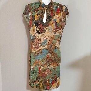 Asian inspired dress, Platinum, size 14